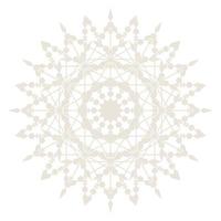 Mandala Round Circle Lace Symbol Icon. Abstract Oriental Mandala Template. Yoga Style Arabesque Pattern Elegant Element Icon vector