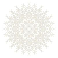 Mandala Round Circle Lace Symbol Icon. Abstract Oriental Mandala Template. Yoga Style Arabesque Pattern Elegant Element Icon vector