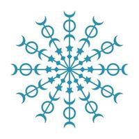 icono de símbolo de encaje de círculo redondo de mandala. plantilla de mandala oriental abstracta. icono de elemento elegante patrón arabesco estilo yoga vector