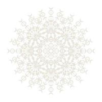 icono de símbolo de encaje de círculo redondo de mandala. plantilla de mandala oriental abstracta. icono de elemento elegante patrón arabesco estilo yoga vector