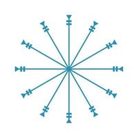 Mandala Round Circle Lace Symbol Icon. Abstract Oriental Mandala Template. Yoga Style Arabesque Pattern Elegant Element Icon vector