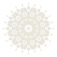 Mandala Round Circle Lace Symbol Icon. Abstract Oriental Mandala Template. Yoga Style Arabesque Pattern Elegant Element Icon vector