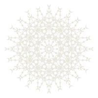 Mandala Round Circle Lace Symbol Icon. Abstract Oriental Mandala Template. Yoga Style Arabesque Pattern Elegant Element Icon vector