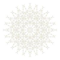 icono de símbolo de encaje de círculo redondo de mandala. plantilla de mandala oriental abstracta. icono de elemento elegante patrón arabesco estilo yoga vector