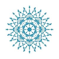 Mandala Round Circle Lace Symbol Icon. Abstract Oriental Mandala Template. Yoga Style Arabesque Pattern Elegant Element Icon vector