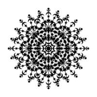 icono de símbolo de encaje de círculo redondo de mandala. plantilla de mandala oriental abstracta. icono de elemento elegante patrón arabesco estilo yoga vector