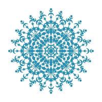 Mandala Round Circle Lace Symbol Icon. Abstract Oriental Mandala Template. Yoga Style Arabesque Pattern Elegant Element Icon vector
