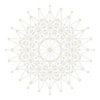 Mandala Round Circle Lace Symbol Icon. Abstract Oriental Mandala Template. Yoga Style Arabesque Pattern Elegant Element Icon vector