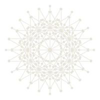 icono de símbolo de encaje de círculo redondo de mandala. plantilla de mandala oriental abstracta. icono de elemento elegante patrón arabesco estilo yoga vector