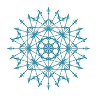 Mandala Round Circle Lace Symbol Icon. Abstract Oriental Mandala Template. Yoga Style Arabesque Pattern Elegant Element Icon vector