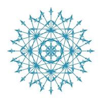 icono de símbolo de encaje de círculo redondo de mandala. plantilla de mandala oriental abstracta. icono de elemento elegante patrón arabesco estilo yoga vector