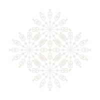 Mandala Round Circle Lace Symbol Icon. Abstract Oriental Mandala Template. Yoga Style Arabesque Pattern Elegant Element Icon vector