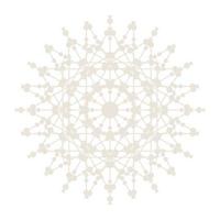 Mandala Round Circle Lace Symbol Icon. Abstract Oriental Mandala Template. Yoga Style Arabesque Pattern Elegant Element Icon vector