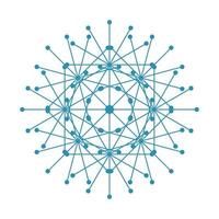 Mandala Round Circle Lace Symbol Icon. Abstract Oriental Mandala Template. Yoga Style Arabesque Pattern Elegant Element Icon vector