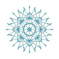 Mandala Round Circle Lace Symbol Icon. Abstract Oriental Mandala Template. Yoga Style Arabesque Pattern Elegant Element Icon vector