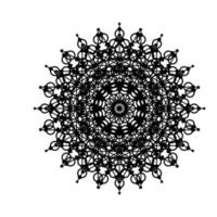 Mandala Round Circle Lace Symbol Icon. Abstract Oriental Mandala Template. Yoga Style Arabesque Pattern Elegant Element Icon vector