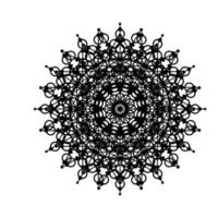 icono de símbolo de encaje de círculo redondo de mandala. plantilla de mandala oriental abstracta. icono de elemento elegante patrón arabesco estilo yoga vector