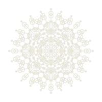 Mandala Round Circle Lace Symbol Icon. Abstract Oriental Mandala Template. Yoga Style Arabesque Pattern Elegant Element Icon vector