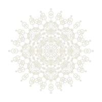 icono de símbolo de encaje de círculo redondo de mandala. plantilla de mandala oriental abstracta. icono de elemento elegante patrón arabesco estilo yoga vector