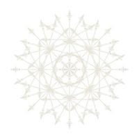 Mandala Round Circle Lace Symbol Icon. Abstract Oriental Mandala Template. Yoga Style Arabesque Pattern Elegant Element Icon vector