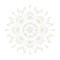 icono de símbolo de encaje de círculo redondo de mandala. plantilla de mandala oriental abstracta. icono de elemento elegante patrón arabesco estilo yoga vector