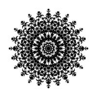 Mandala Round Circle Lace Symbol Icon. Abstract Oriental Mandala Template. Yoga Style Arabesque Pattern Elegant Element Icon vector
