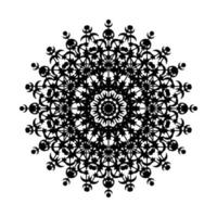 icono de símbolo de encaje de círculo redondo de mandala. plantilla de mandala oriental abstracta. icono de elemento elegante patrón arabesco estilo yoga vector