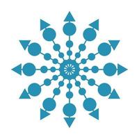 icono de símbolo de encaje de círculo redondo de mandala. plantilla de mandala oriental abstracta. icono de elemento elegante patrón arabesco estilo yoga vector