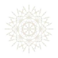 Mandala Round Circle Lace Symbol Icon. Abstract Oriental Mandala Template. Yoga Style Arabesque Pattern Elegant Element Icon vector