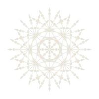 Mandala Round Circle Lace Symbol Icon. Abstract Oriental Mandala Template. Yoga Style Arabesque Pattern Elegant Element Icon vector