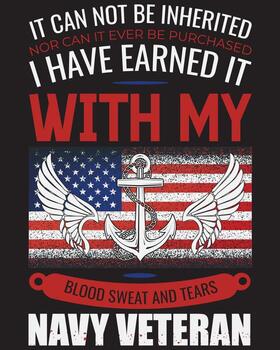 IT CAN NOT BE INHERITED I HAVE EARNED IT WITH MY T-SHIRT DESIGN vector