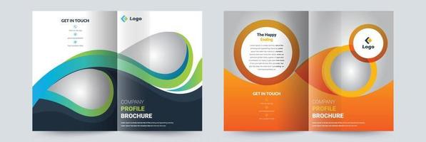 plantilla de diseño de folleto de negocios corporativos de perfil de empresa vector