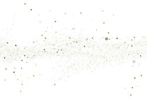 Light gold and light silver glitter confetti background. vector