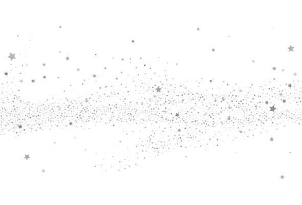 Light silver glitter confetti background. White festive texture.