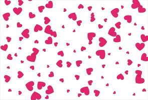 Red heart background. Love confetti background vector