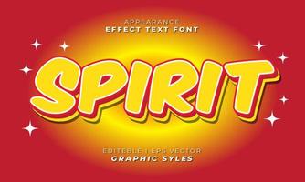 Font style effect with spirit theme vector