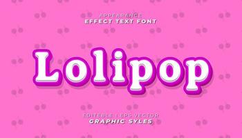 text effect font 3D color. vector