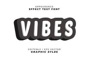 text effect font 3D color. vector