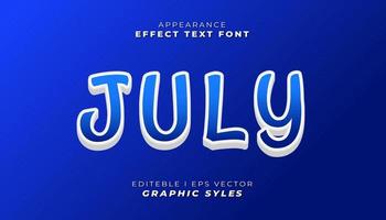 text effect font 3D color. vector