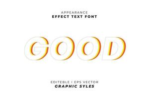 text effect font 3D color. vector