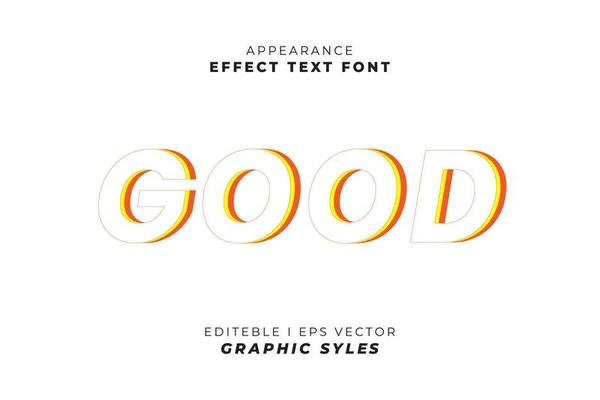 text effect font 3D color.