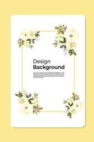 wedding background template with floral elements. vector can be edited