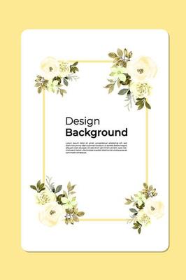 wedding background template with floral elements. vector can be edited