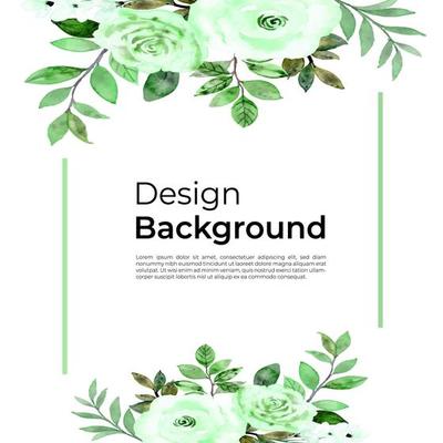 wedding background template with floral elements. vector can be edited