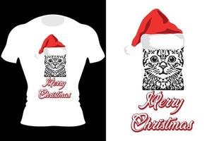Merry Christmas Typography T-Shirt Design vector