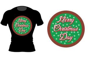 Merry Christmas Typography T-Shirt Design vector