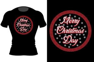 Merry Christmas Typography T-Shirt Design vector