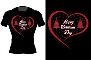 Merry Christmas Typography T-Shirt Design vector