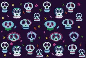 Day of the Dead Skulls Frame. Vector illustration