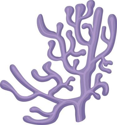 Coral plant, freehand drawing vector cartoon style